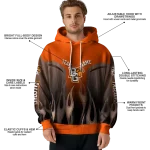 customized bowling green falcons flame design orange hoodie best selling