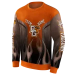 customized bowling green falcons flame design orange hoodie best selling