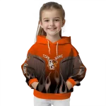 customized bowling green falcons flame design orange hoodie best selling