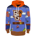 customized bowling green falcons mario blue black hoodie best selling
