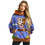 customized bowling green falcons mario blue black hoodie best selling