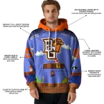 customized bowling green falcons mario blue black hoodie best selling