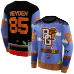 customized bowling green falcons mario blue black hoodie best selling