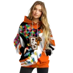 customized bowling green falcons puzzle pieces orange hoodie best selling