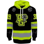 customized bowling green falcons safety motif black neon green hoodie best selling