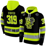 customized bowling green falcons safety motif black neon green hoodie best selling
