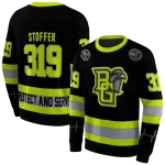 customized bowling green falcons safety motif black neon green hoodie best selling