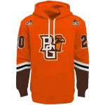 customized bowling green falcons striped sleeves orange hoodie best selling