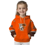 customized bowling green falcons striped sleeves orange hoodie best selling