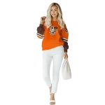 customized bowling green falcons striped sleeves orange hoodie best selling