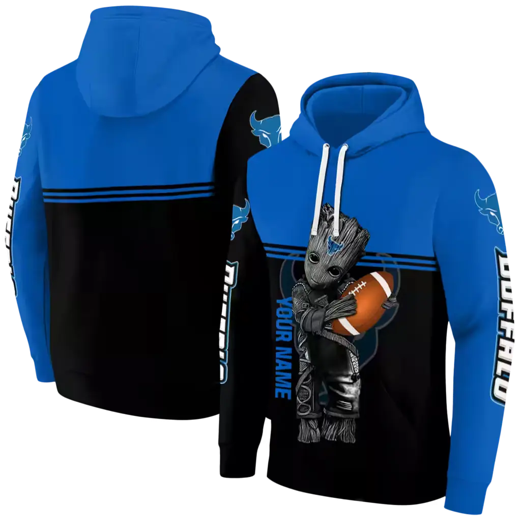 customized buffalo bulls baby groot royal blue black hoodie fashion forward customized buffalo bulls baby groot royal blue black hoodie fashion forward