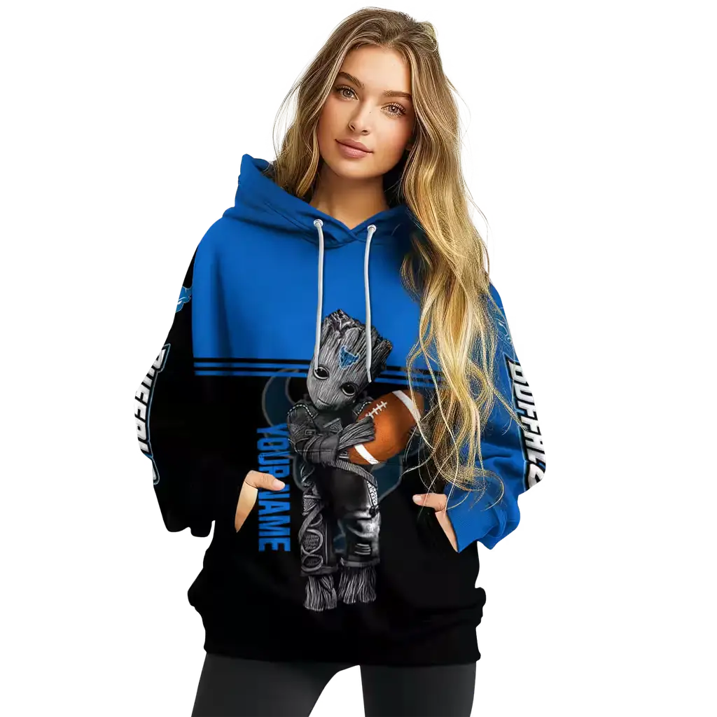 customized buffalo bulls baby groot royal blue black hoodie high quality customized buffalo bulls baby groot royal blue black hoodie high quality