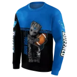 customized buffalo bulls baby groot royal blue black hoodie best selling