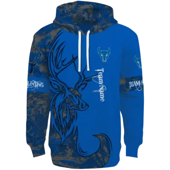 customized buffalo bulls deer silhouette royal blue hoodie best selling