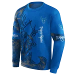 customized buffalo bulls deer silhouette royal blue hoodie best selling