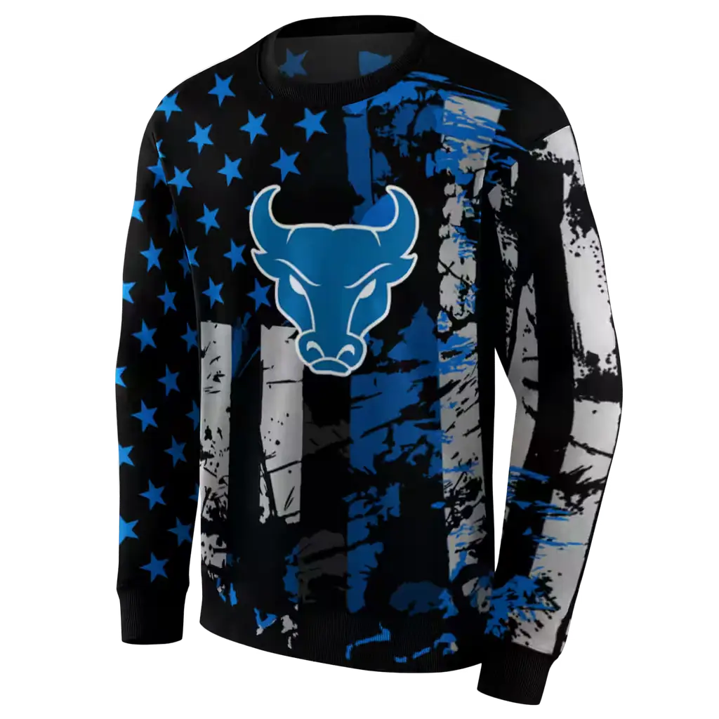 customized buffalo bulls distressed flag royal blue black hoodie new arrival customized buffalo bulls distressed flag royal blue black hoodie new arrival