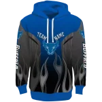 customized buffalo bulls flame design royal blue hoodie best selling