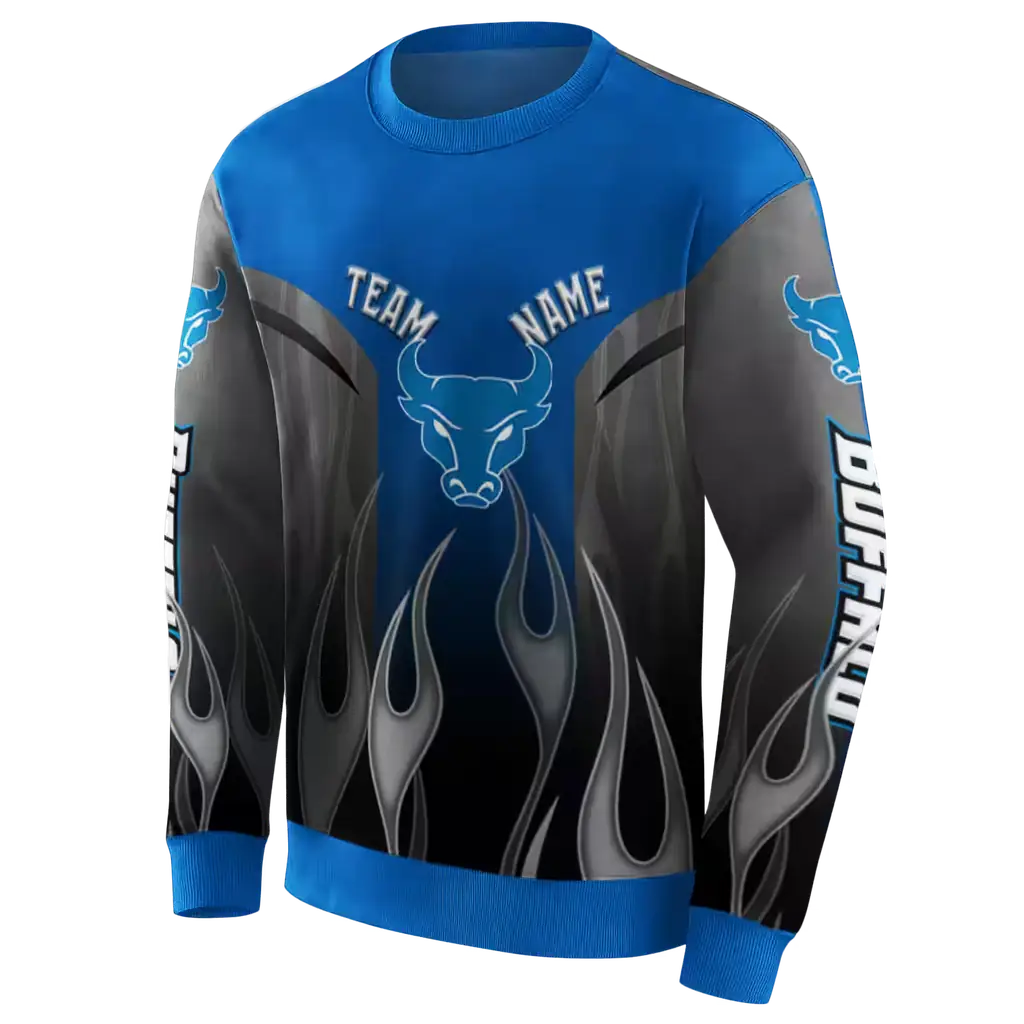 customized buffalo bulls flame design royal blue hoodie new arrival customized buffalo bulls flame design royal blue hoodie new arrival