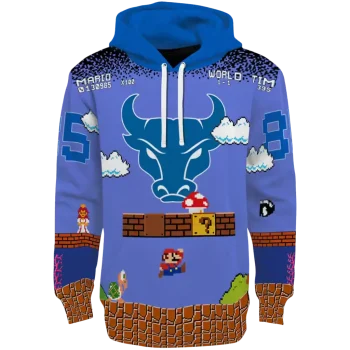 customized buffalo bulls mario blue black hoodie best selling