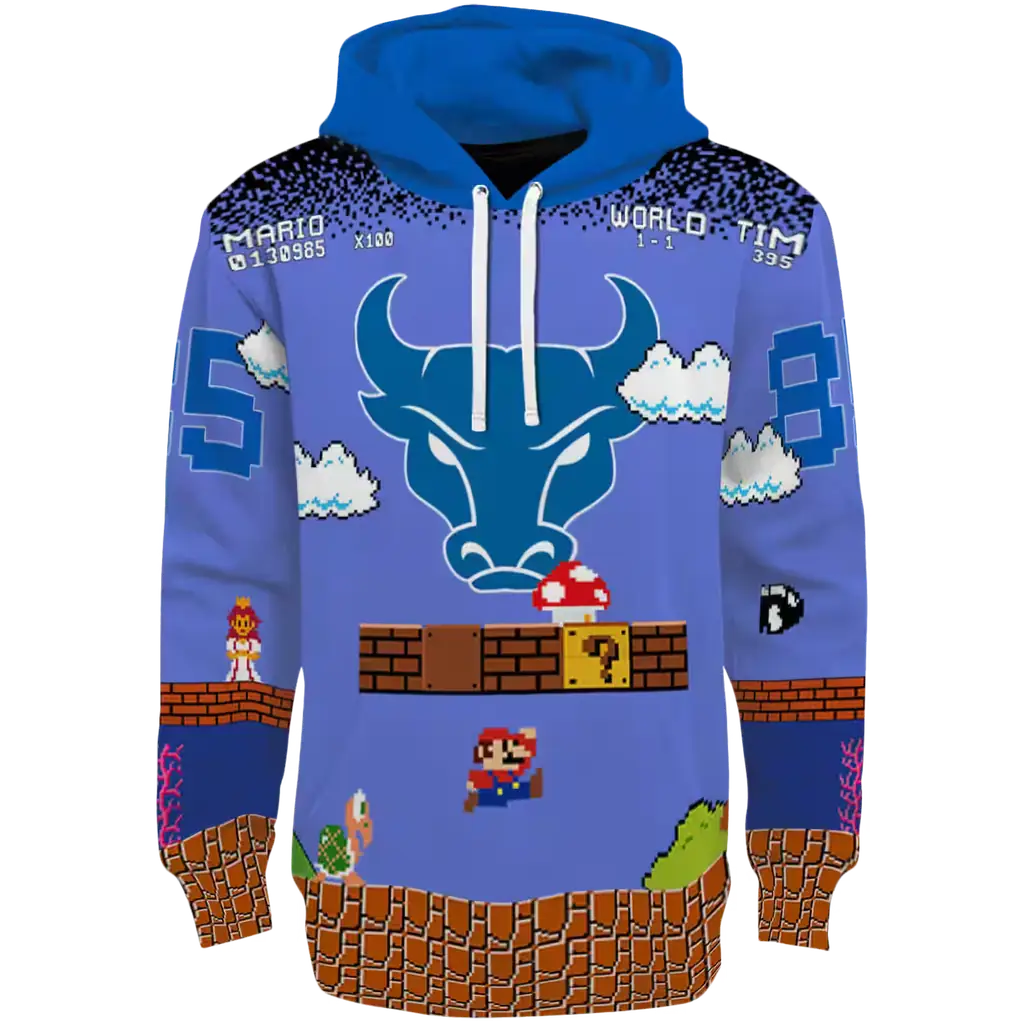 customized buffalo bulls mario blue black hoodie best selling customized buffalo bulls mario blue black hoodie best selling