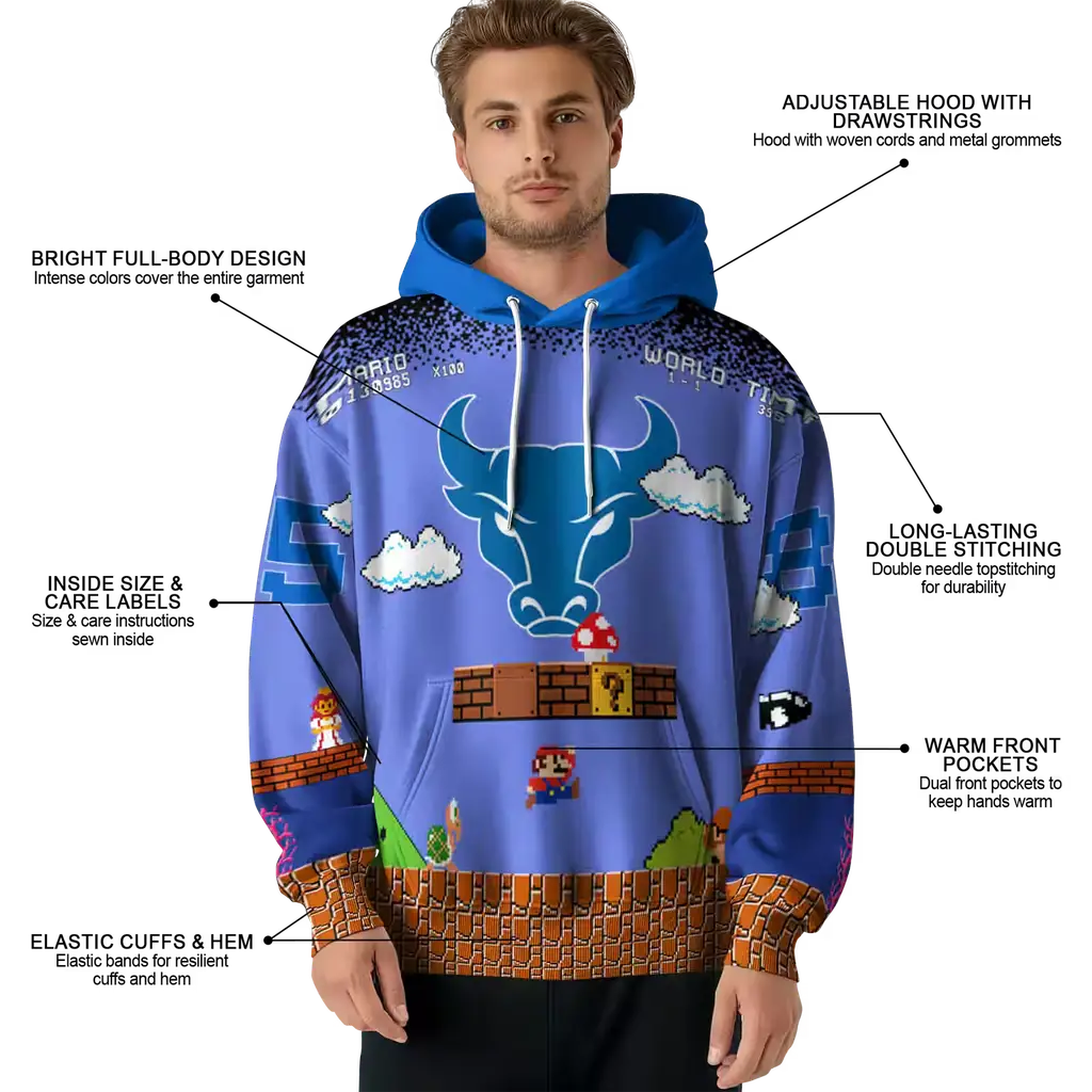 customized buffalo bulls mario blue black hoodie latest model customized buffalo bulls mario blue black hoodie latest model