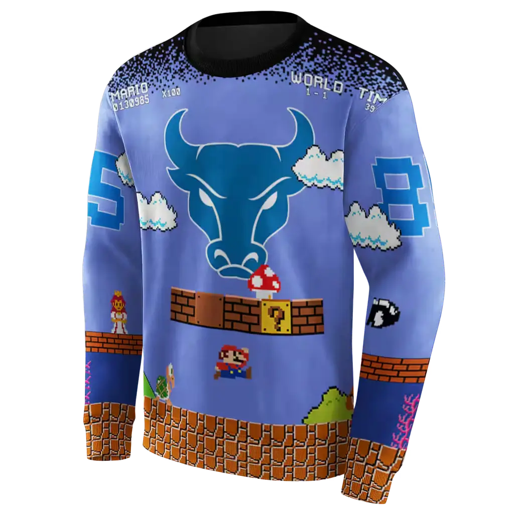 customized buffalo bulls mario blue black hoodie new arrival customized buffalo bulls mario blue black hoodie new arrival