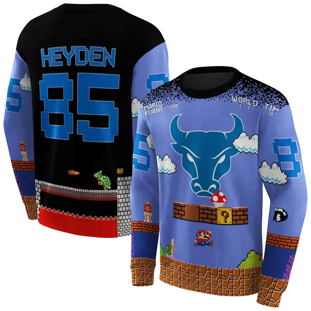 customized buffalo bulls mario blue black hoodie premium grade customized buffalo bulls mario blue black hoodie premium grade