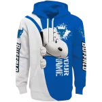 customized buffalo bulls peeking snoopy royal blue hoodie best selling