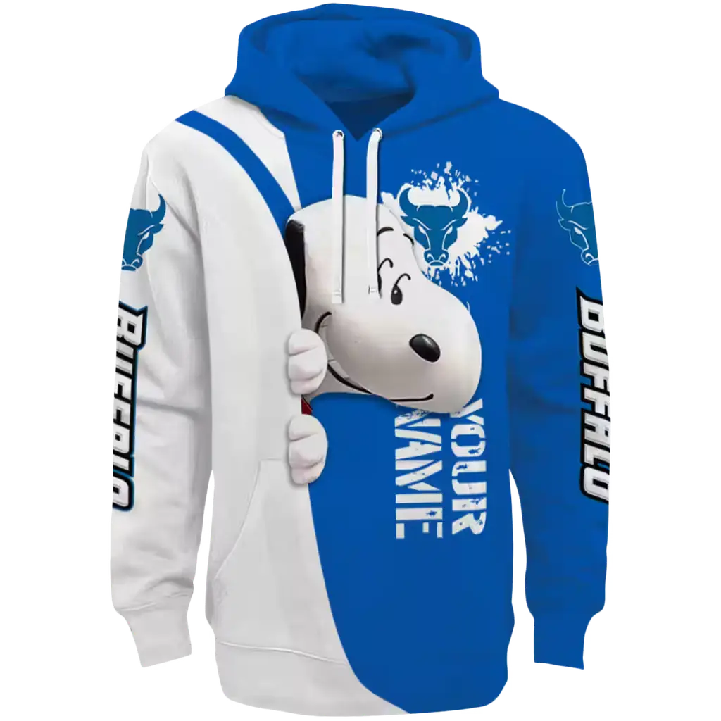 customized buffalo bulls peeking snoopy royal blue hoodie best selling customized buffalo bulls peeking snoopy royal blue hoodie best selling