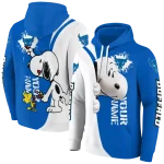 customized buffalo bulls peeking snoopy royal blue hoodie best selling