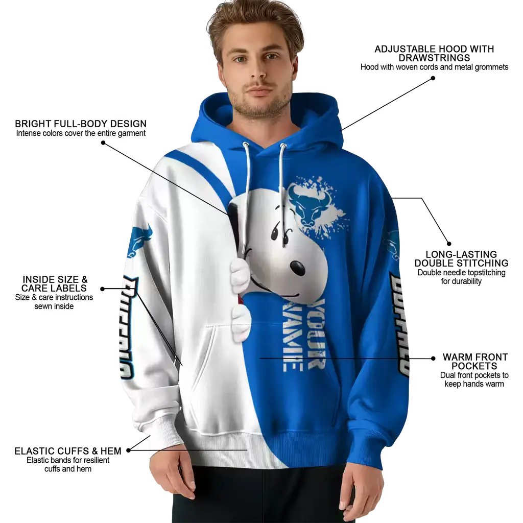 customized buffalo bulls peeking snoopy royal blue hoodie latest model customized buffalo bulls peeking snoopy royal blue hoodie latest model