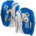 customized buffalo bulls peeking snoopy royal blue hoodie best selling
