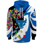 customized buffalo bulls puzzle pieces royal blue hoodie best selling