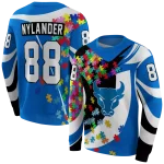 customized buffalo bulls puzzle pieces royal blue hoodie best selling