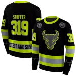 customized buffalo bulls safety motif black neon green hoodie best selling