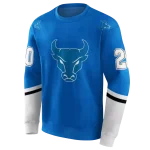 customized buffalo bulls striped sleeves royal blue hoodie best selling