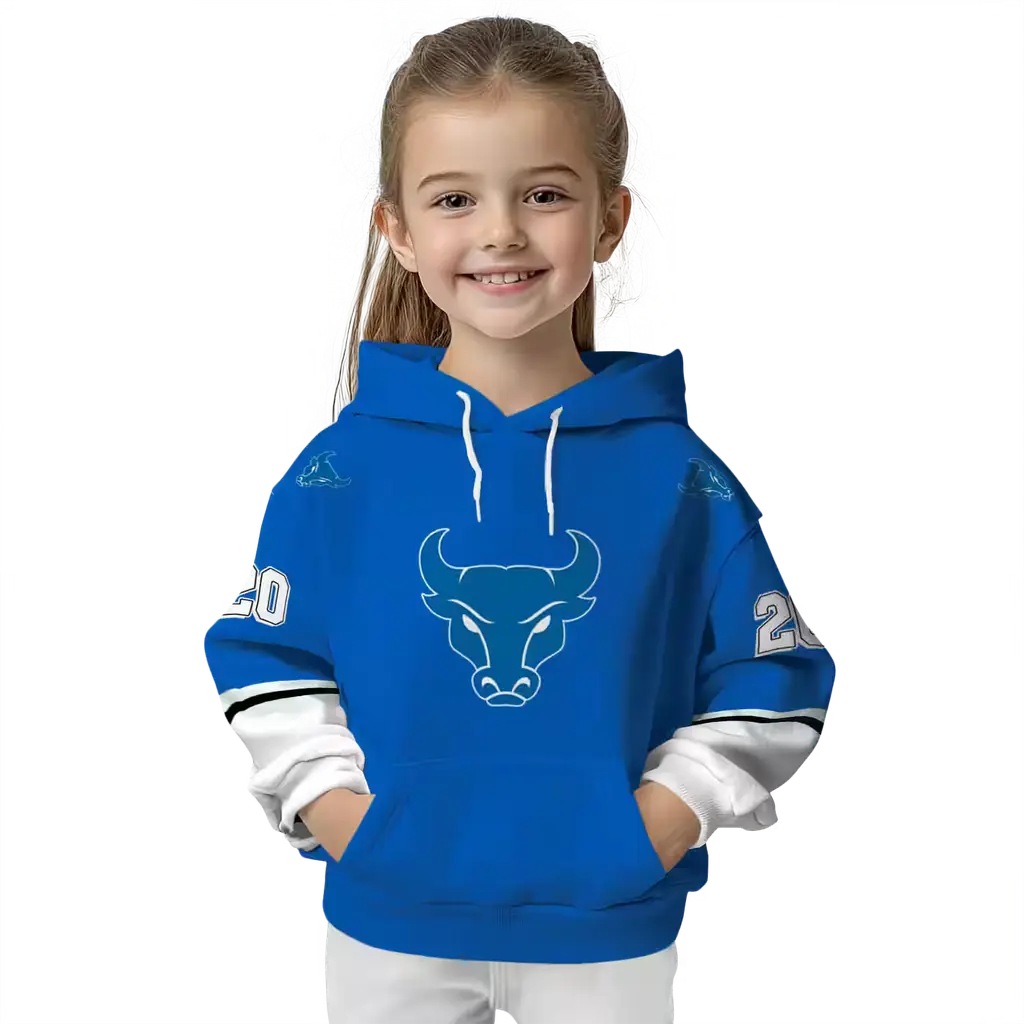 customized buffalo bulls striped sleeves royal blue hoodie top rated customized buffalo bulls striped sleeves royal blue hoodie top rated