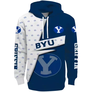 customized byu cougars abstract shape blue hoodie best selling