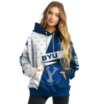 customized byu cougars abstract shape blue hoodie best selling