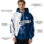 customized byu cougars abstract shape blue hoodie best selling