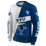 customized byu cougars abstract shape blue hoodie best selling