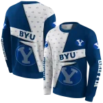 customized byu cougars abstract shape blue hoodie best selling