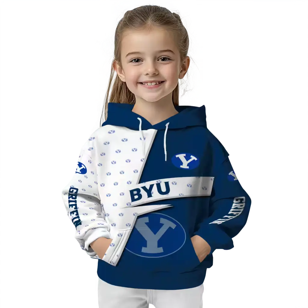 customized byu cougars abstract shape blue hoodie top rated customized byu cougars abstract shape blue hoodie top rated