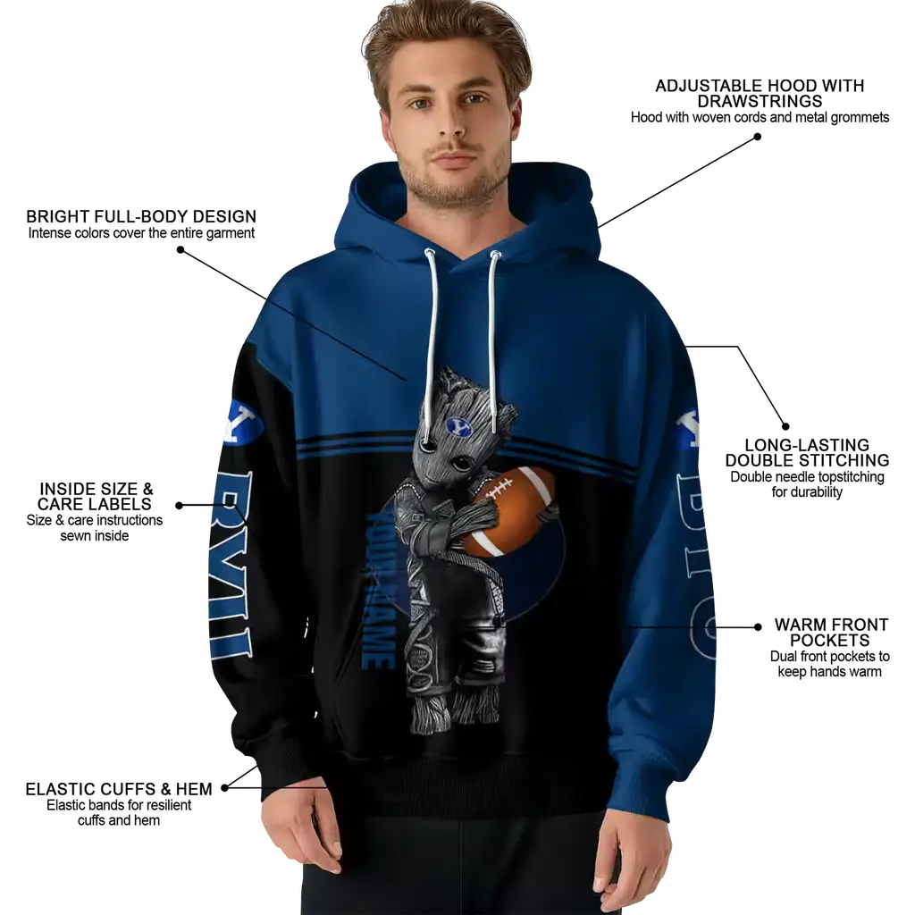 customized byu cougars baby groot blue black hoodie latest model customized byu cougars baby groot blue black hoodie latest model
