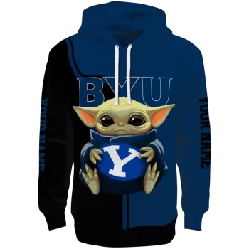 customized byu cougars baby yoda blue black hoodie best selling