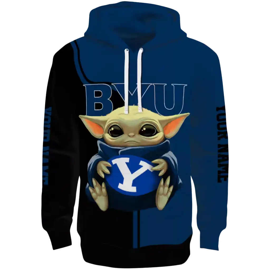 customized byu cougars baby yoda blue black hoodie best selling customized byu cougars baby yoda blue black hoodie best selling