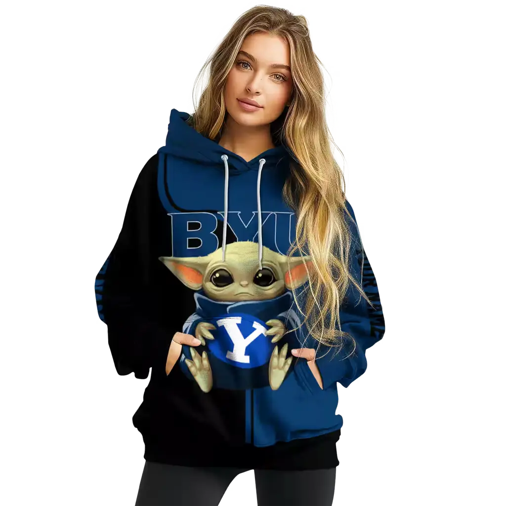 customized byu cougars baby yoda blue black hoodie high quality customized byu cougars baby yoda blue black hoodie high quality