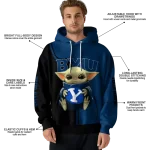 customized byu cougars baby yoda blue black hoodie best selling
