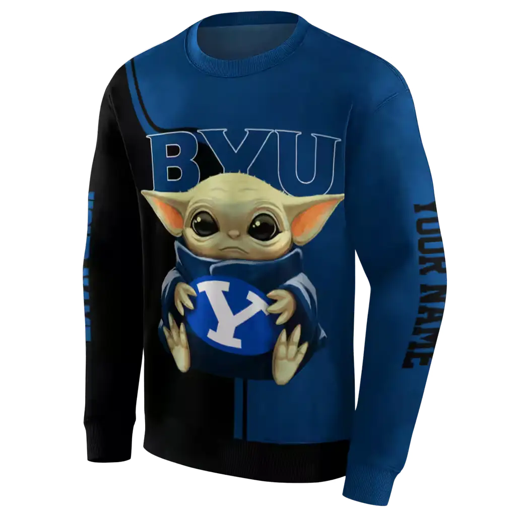 customized byu cougars baby yoda blue black hoodie new arrival customized byu cougars baby yoda blue black hoodie new arrival