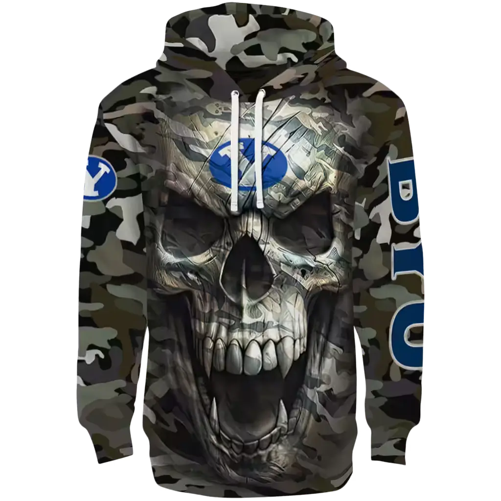 customized byu cougars camo skull hoodie best selling customized byu cougars camo skull hoodie best selling